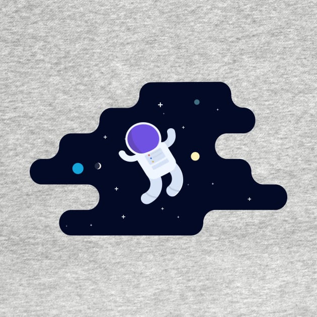 Amazing Space Astronaut T-Shirt by happinessinatee